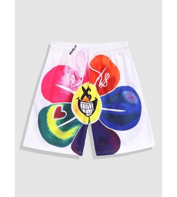 Naughty Miser Face Flower Shorts