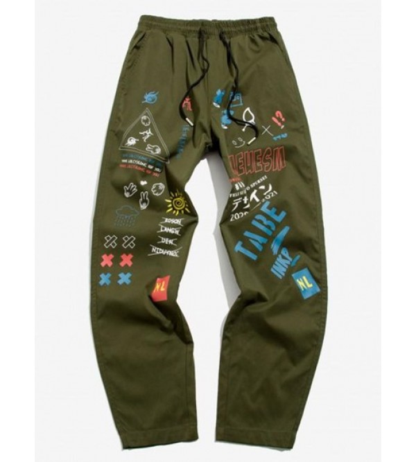Made In China Letter Graffiti Graphic Y2K Aesthetic Pants