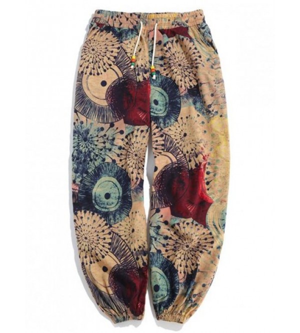 Novelty Painting Printed Casual Pants