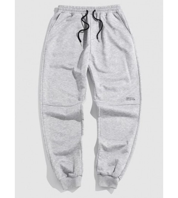 Letters Print Heathered Sweatpants