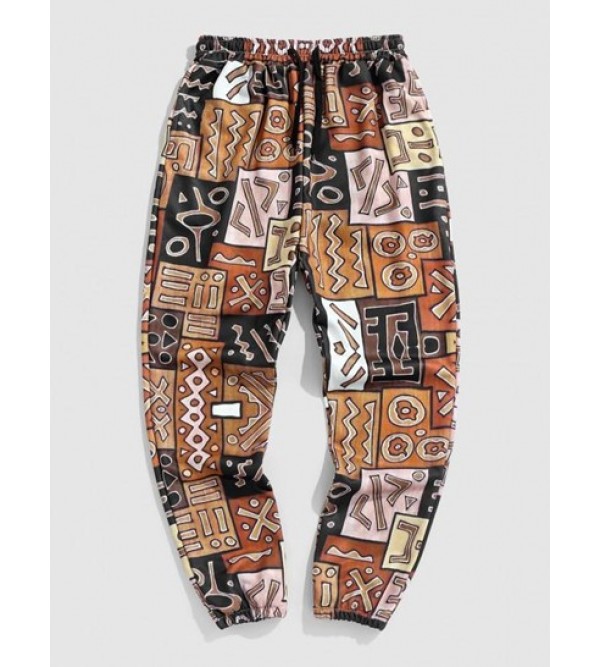 Ethnic Printed Jogger Sweatpants