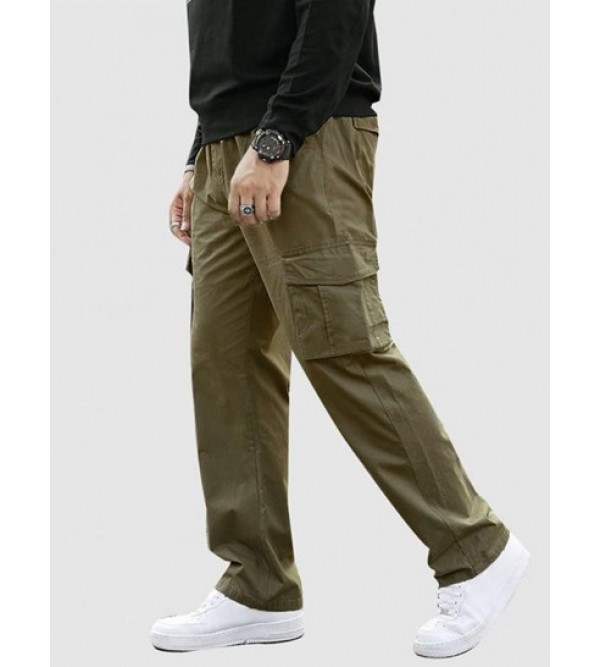 Drawstring Applique Cargo Pants