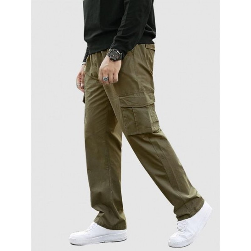 Drawstring Applique Cargo Pants