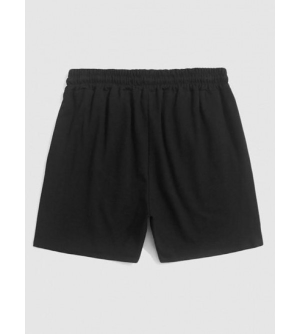 CALIFORNIA Letter Printed Drawstring Shorts