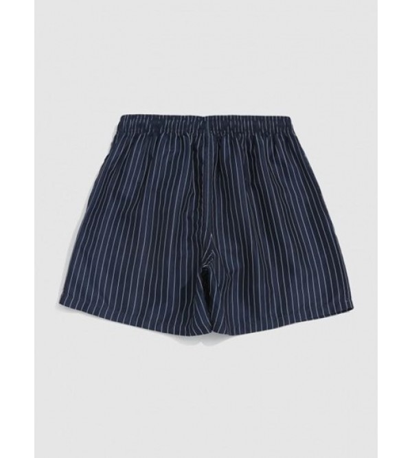 Pinstripe Pocket Drawstring Shorts
