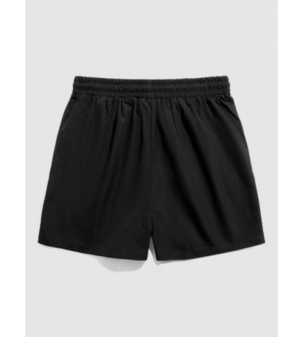 Brooklyn Letter Printed Drawstring Streetwear Basketball Shorts