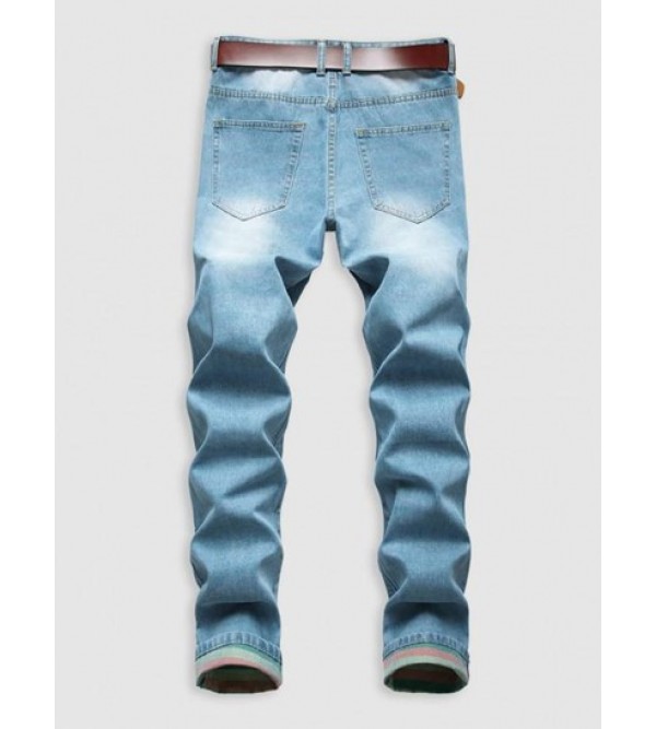 Colorful Shredded Ripped Skinny Jeans
