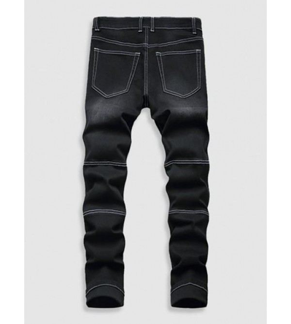 Stitching Ripped Jeans