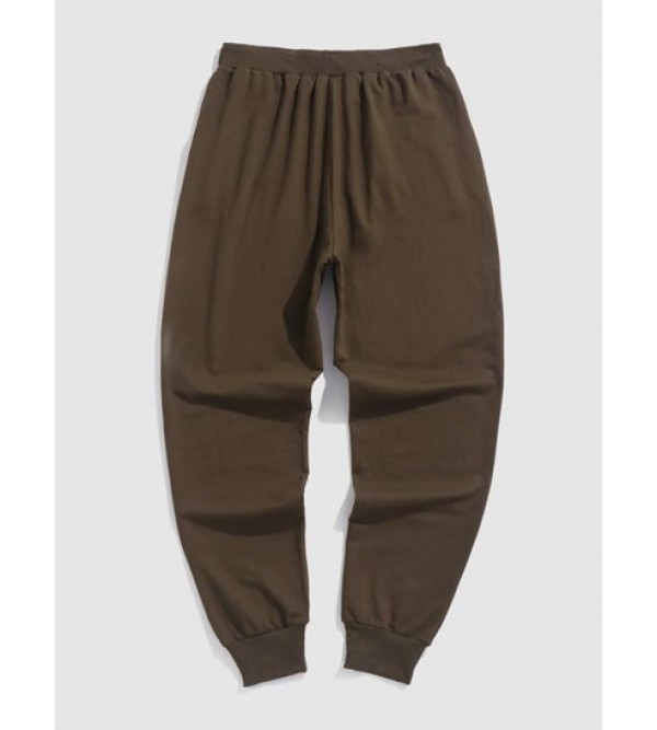 Los Angeles Letter Printed Drawstring Sweatpants