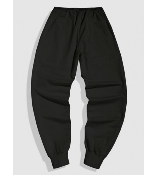 Japanese Rose Print Jogger Sweatpants