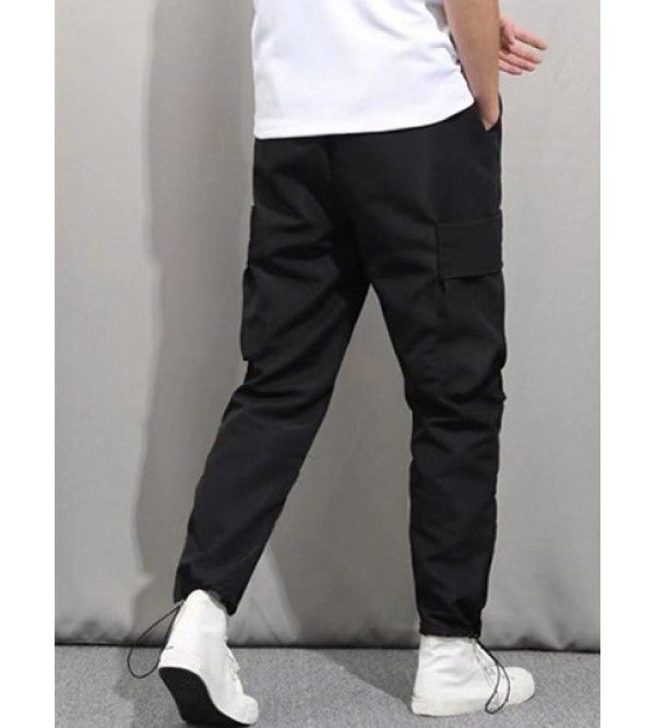Toggle Drawstring Ruched Cargo Pants