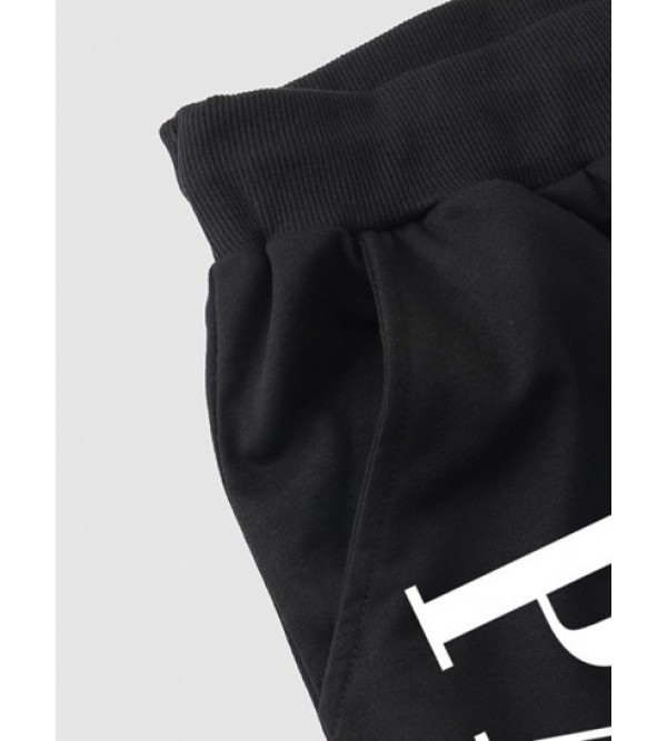 PARIS Drawstring Streetwear Sweat Shorts