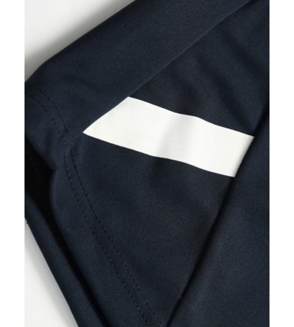 Letter Graphic Pockets Lounge Shorts