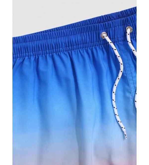 Ombre Print Vacation Shorts