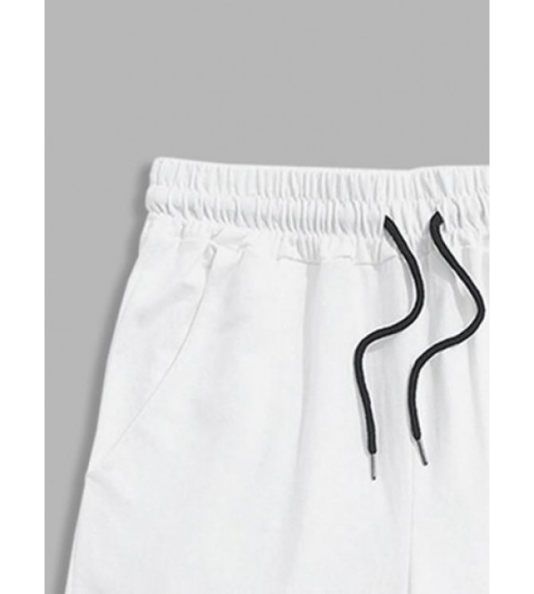 Cartoon Dinosaur Graphic Cotton Shorts