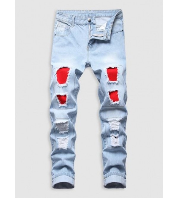Colored Distressed Skinny Jeans
