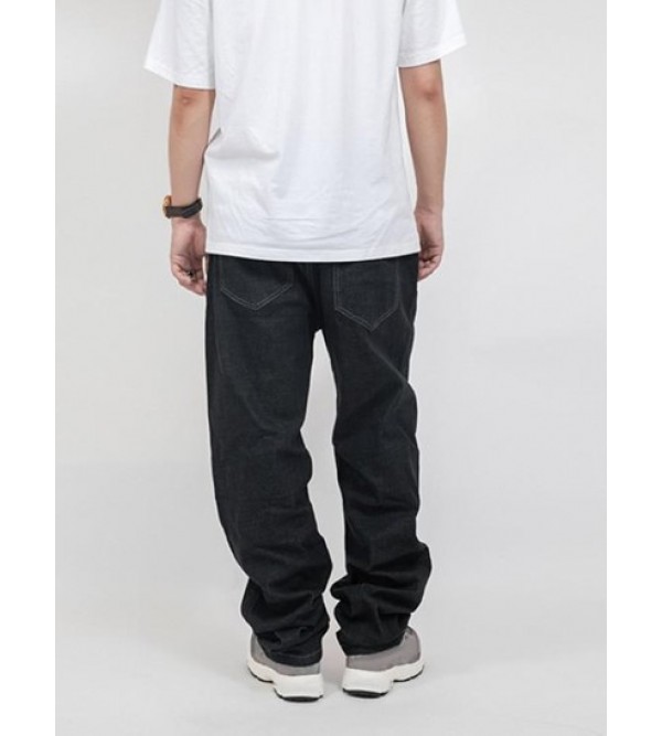 Zipper Button Loose Denim Jeans