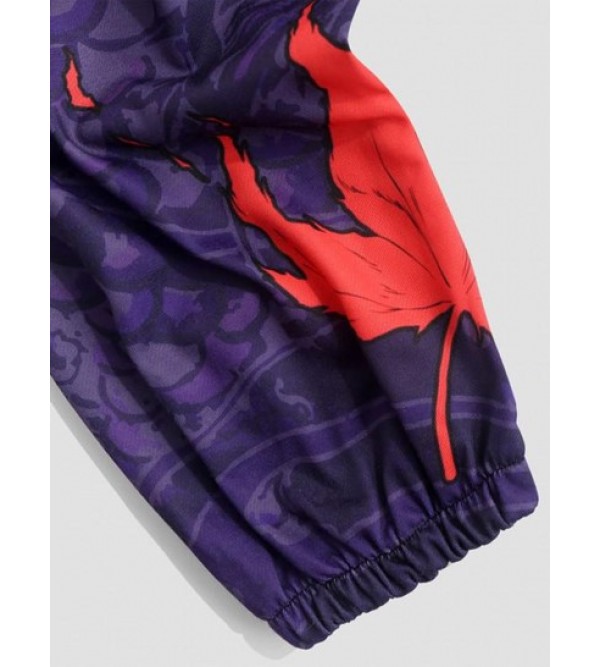 Maple Leaf Chinoiserie Print Pants