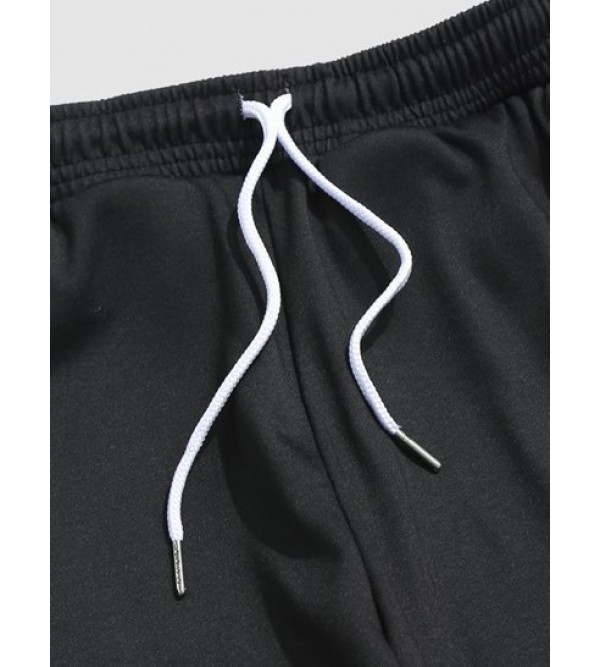 Sea Waves Print Jogger Sweatpants