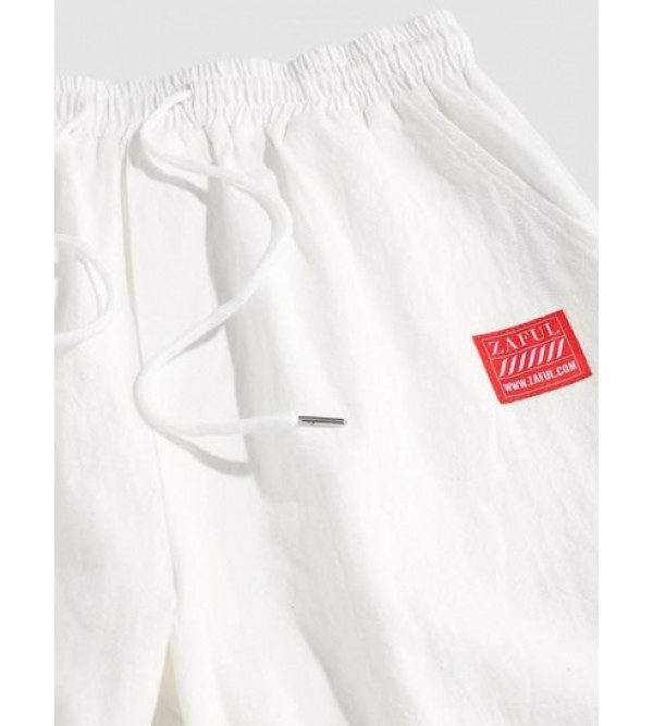 Solid Color Label Design Sweatpants