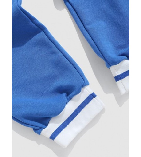 Letter CALIFORNIA Printed Drawstring Jogger Pants