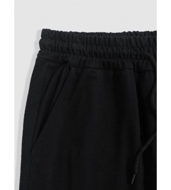 2Pcs Solid Color Jogger Sweatpants