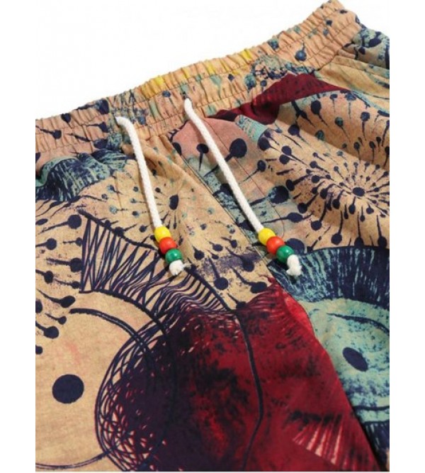 Novelty Painting Printed Casual Pants