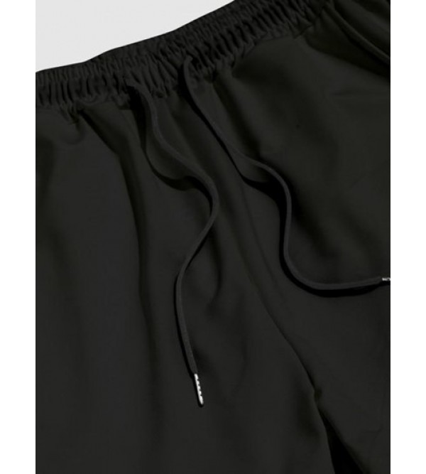 Japanese Rose Flower Print Jogger Sweatpants