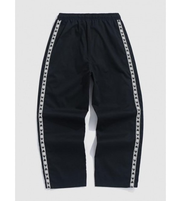 Drawstring Woven Tape Sides Pants
