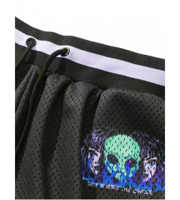 Flame ET Graphic Elastic Wasit Shorts