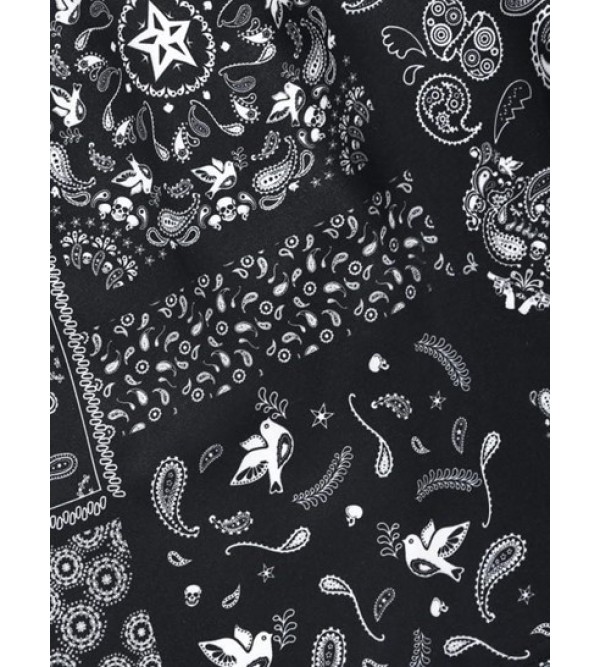 Japanese And Paisley Pattern Drawstring Beach Shorts