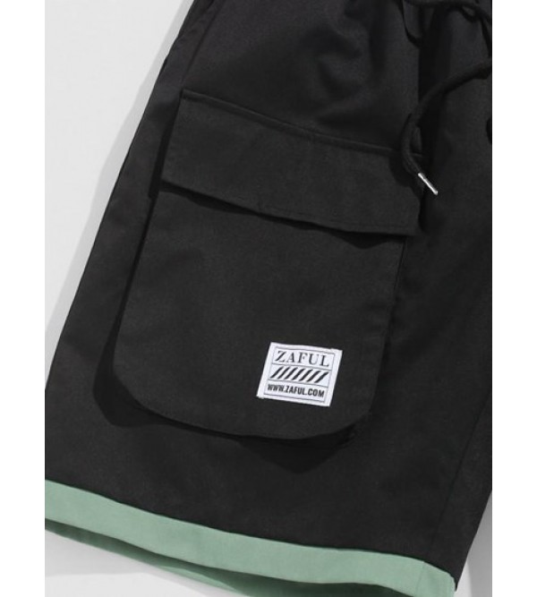 Colorblock Streetwear Cargo Shorts