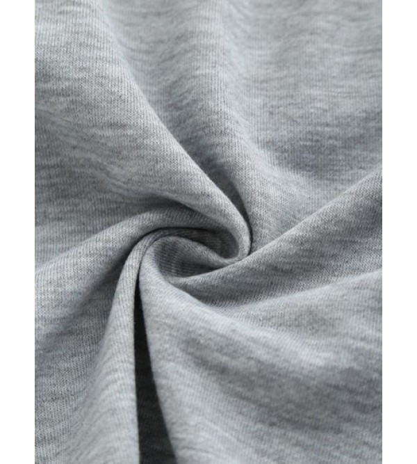 Solid Color Frayed Hem Drawstring Shorts