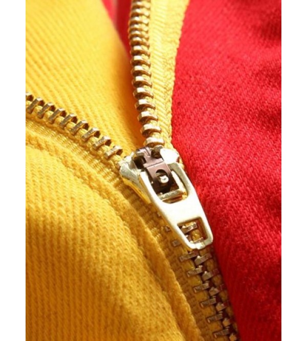 Colorblock Two Tone Zipper Fly Jeans