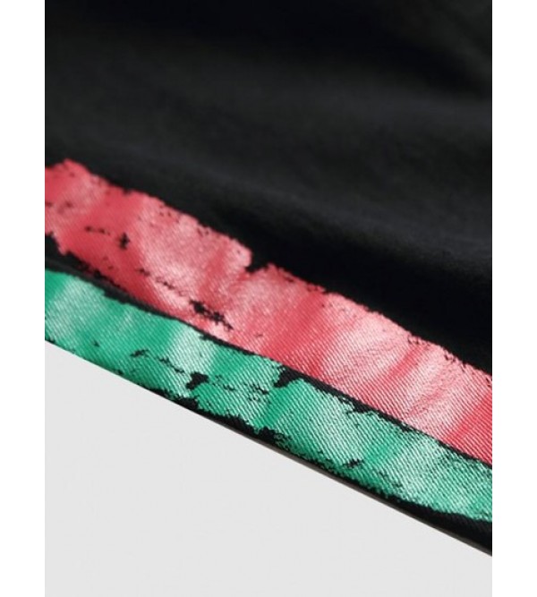 Colored Striped Stretchy Zipper Fly Jeans