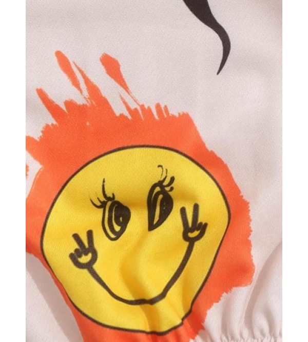 Figure And Snake Print Pocket Beam Feet Graphic Y2K Aesthetic Sweatpants