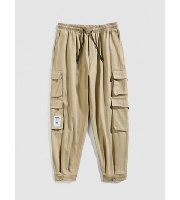 Solid Color Multi-pocket Design Jogger Cargo Pants