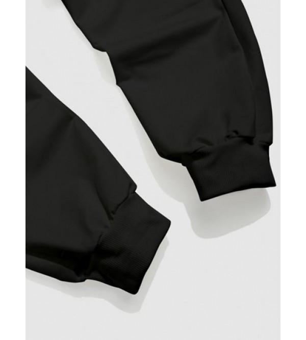 Japanese Rose Print Jogger Sweatpants