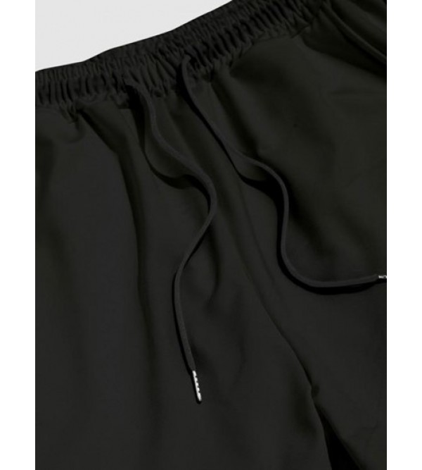 Coconut Tree Printed Drawstring Jogger Sweatpants