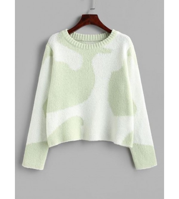 Two Tone Bicolor Textured Sweater