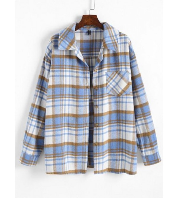 Plaid Front Pocket Flannel Shacket