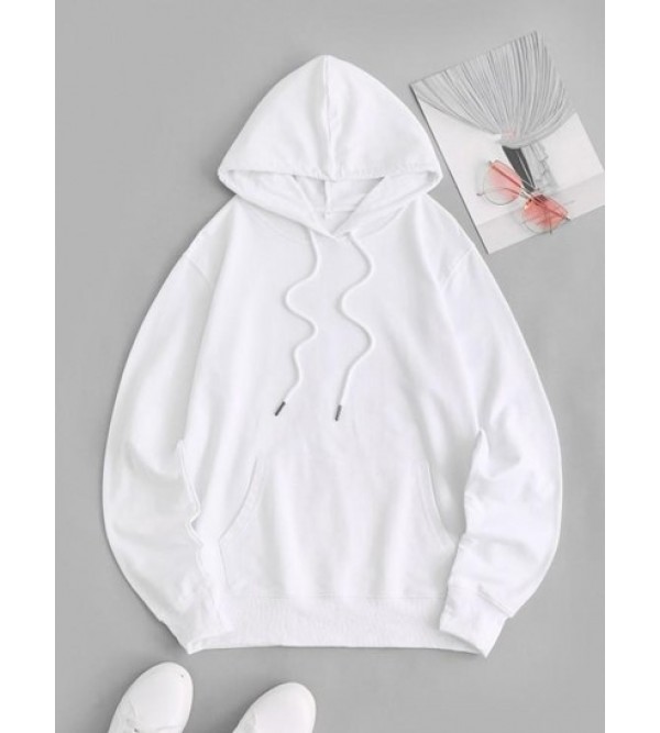 Cotton Flower Graphic Kangaroo Pocket Hoodie