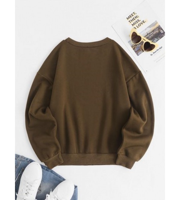 Crewneck EVERYTHING Graphic Fleece-lined Sweatshirt