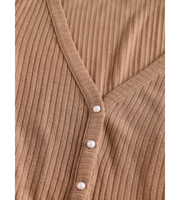 Ribbed Knit Crop Cardigan