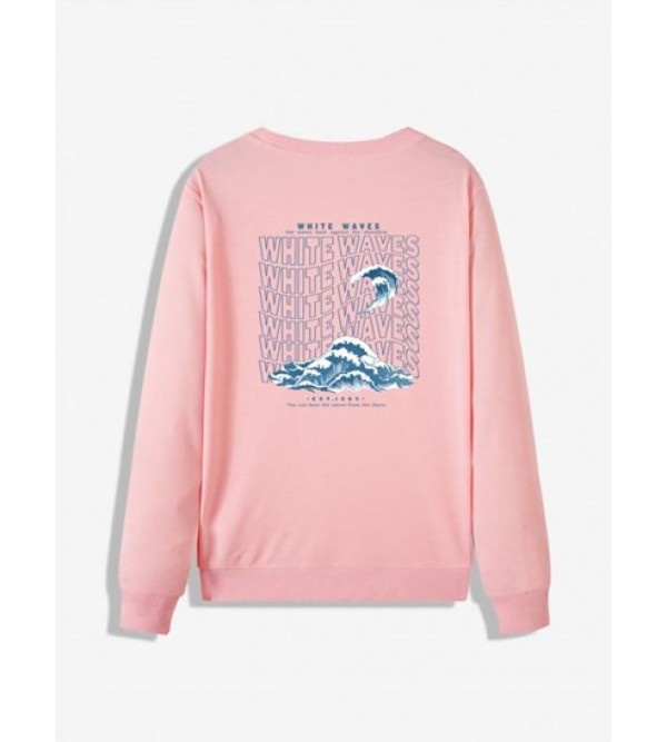 Wave Graphic Pullover Sweatshirt