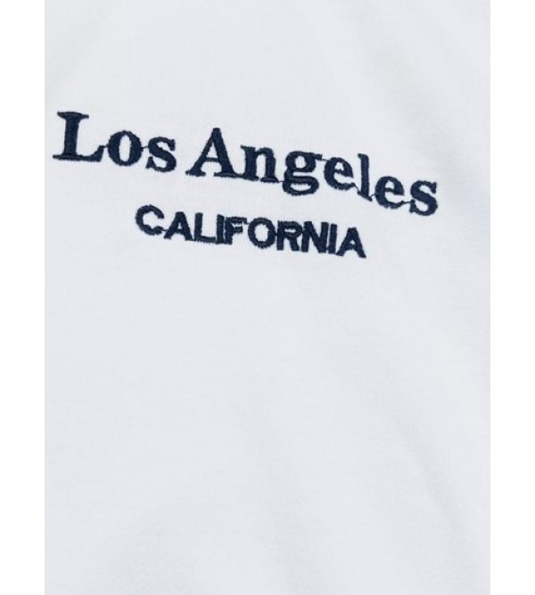 LOS ANGELES CALIFORNIA Embroidered Sweatshirt And Shorts Set