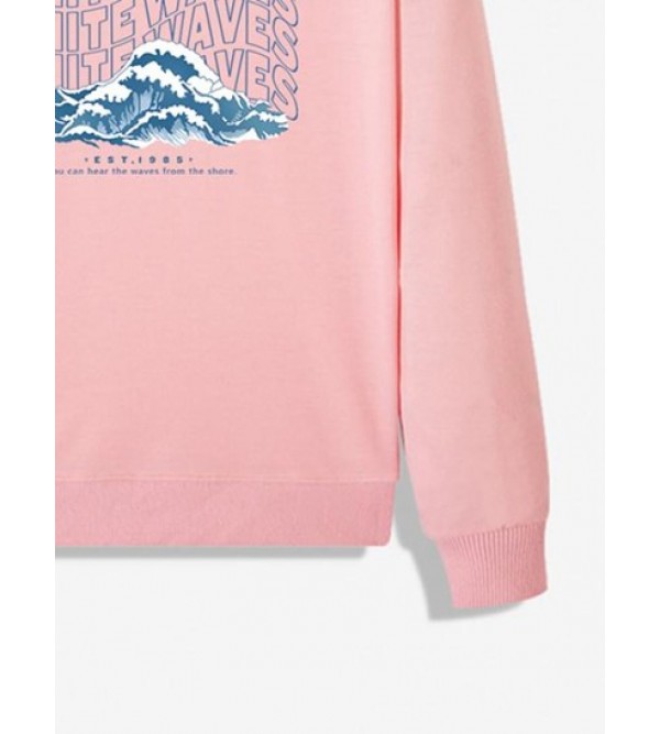 Wave Graphic Pullover Sweatshirt